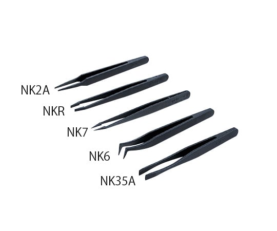 制電ピンセットNK（導電・耐酸・非磁性タイプ）　細く鋭い NK7