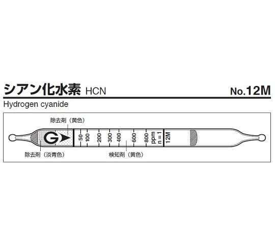 9-800-93 ガス検知管 シアン化水素 12M