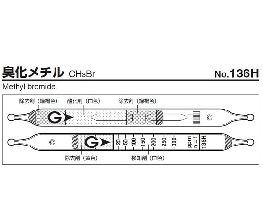 9-801-26 ガス検知管 臭化メチル 136H