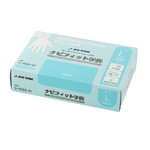 0-1065-01 ナビフィット手袋 PE 内エンボス加工 100枚入 L 【AXEL