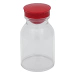 散薬瓶　300mL　透明　キャップ赤 1本　300mL(透明)