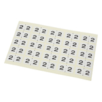 モノクロナンバーラベル 2 1袋（25片×10枚入）　MNL-L2