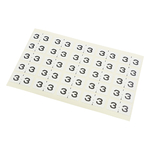 モノクロナンバーラベル 3 1袋（25片×10枚入）　MNL-L3