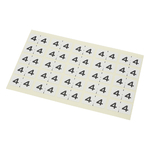 モノクロナンバーラベル 4 1袋（25片×10枚入）　MNL-L4