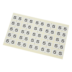 モノクロナンバーラベル 5 1袋（25片×10枚入）　MNL-L5