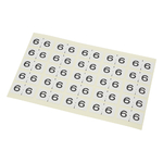 モノクロナンバーラベル 6 1袋（25片×10枚入）　MNL-L6