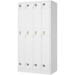 0-7583-13 更衣ロッカー(3人用) FLK-3-WH 【AXEL】 アズワン