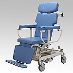 ストレッチャー車椅子 （介助式／座幅400mm／ブルー・サイドバー付）　TB-203