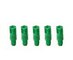 安全キャップ/安全廃液キャップ用交換用フィッテング(緑色) φ1.6mm 5個入　107061
