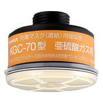 防毒マスク（直結式・ガス濃度1.0％以下）用吸収缶　亜硫酸ガス用吸収缶（フィルターMF-02付）　KGC-70型　