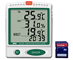 温湿度SDデータロガー 熱中症指数計 / 熱中症指数モニター　AD-5696