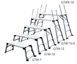 足場台(アルミニウム製・脚部伸縮タイプ)　GTW-10