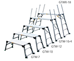 足場台(アルミニウム製・脚部伸縮タイプ)　GTWX-18