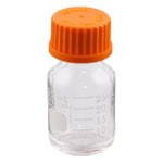 メディウム瓶（PYREX(R)オレンジキャップ付き）　透明　25mL　1395-25