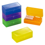 マイクロチューブストレージボックス　5色パック（青・緑・紫・黄・橙×各1個入）　HS120033