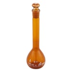 メスフラスコ 茶 20mL 校正証明書付