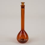 メスフラスコ 茶 100mL 校正証明書付
