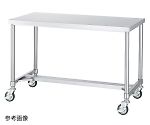 ステンレス作業台(導電仕様・ゴムキャスター) 1500×750×800mm　WHC-15075-800-RE100