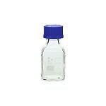 ねじ口瓶角型 デュラン（R） 青キャップ付 100mL　017230-100A
