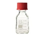 ねじ口瓶角型 デュラン（R） 赤キャップ付 100mL　017230-1001A
