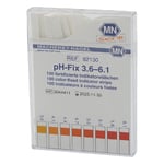 スティックpH試験紙（pH-Fix） pH3.6-6.1 1箱（100枚入）　MN92130