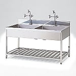 未使用 ステンレス3槽シンク 流し台 1200×600×800 新品 [組立式] 業務用 ステンレス 3槽シンク（流し台