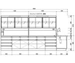 3-7774-04 中央実験台 (木製タイプ) 3600×1500×800/1800 mm SAJ-3615