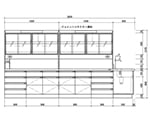 3-7774-04 中央実験台 (木製タイプ) 3600×1500×800/1800 mm SAJ-3615