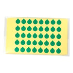 ラボ用マーキングラベル 丸型 φ9.5 緑 1袋（40枚×10シート入）　