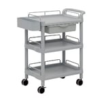 3-6499-02 モバイルポケットカート(引出し付き) 3段 650×410×867