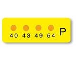 ヒートラベル（不可逆性）4点表示ミニ 1箱（10枚入）　MN-P