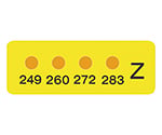 ヒートラベル（不可逆性）4点表示ミニ 1箱（10枚入）　MN-Z