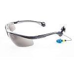 イヤープラグ内蔵型保護眼鏡（クラシック）　グレー　GLCLB-GR