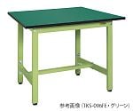 RoHS対応天板付作業台　グリーン　TKS-127FE