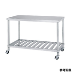 ステンレス製作業台 キャスター付き ステンレス作業台 板厚1.2mmモデル 1200×450×850 業務用