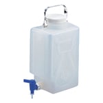 ナルゲン活栓付角型瓶（PP製） 2321 2ガロン／9L　2321-0020JP
