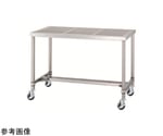 ステンレス作業台（パンチング天板・H枠/キャスター付）SUS430 600×600
