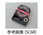 テプラ専用 テープカートリッジ 赤に黒文字36mm幅　SC36R