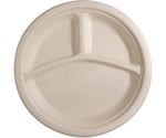 SBT-BePulp 3区切り丸トレイ 26cm 1箱（50個×8袋入）　10213491