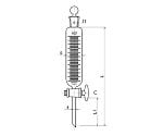 円筒形滴下ロート　ガラスコック　３０mL　3728-30