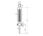 円筒形滴下ロート　ガラスコック　１００mL　3728-100