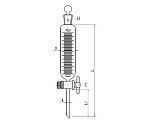 円筒形滴下ロート　ＰＴＦＥコック　３０mL　3730-30