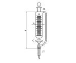 平衡形滴下ロート　ガラスコック　１０００mL　3744-1000-4L