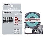 テプラ PROテープ 透明ラベル 9mm 赤文字　ST9R