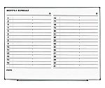 ホワイトボード（軽量タイプ）月行事横書き 大　FB-SL34MW