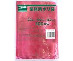 小型ポリ袋　縦150X横100Xt0.05　赤　（200枚入）　A-1015R