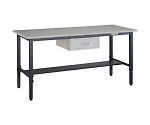 軽荷重作業台高さ調節式（250kg）AWM型 1800X750XH700～910 1段引出付 ダークグレー色　AWMS-1875F1