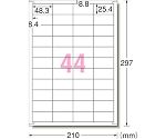 エーワン?　ラベルシール（プリンタ兼用）再生紙　44面　四辺余白付　100枚　31350