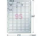 エーワン?　屋外用サインラベル（レーザー）ツヤ消しシルバー　95面　（5枚）　31060