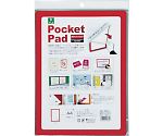 ポケットパッド 赤 A4サイズ　PDA4-2